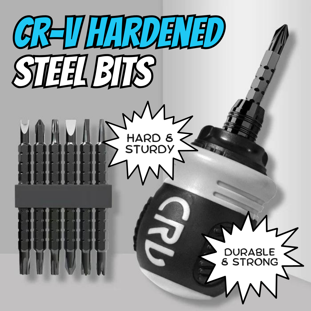 Stubby Ratcheting Screwdriver Set