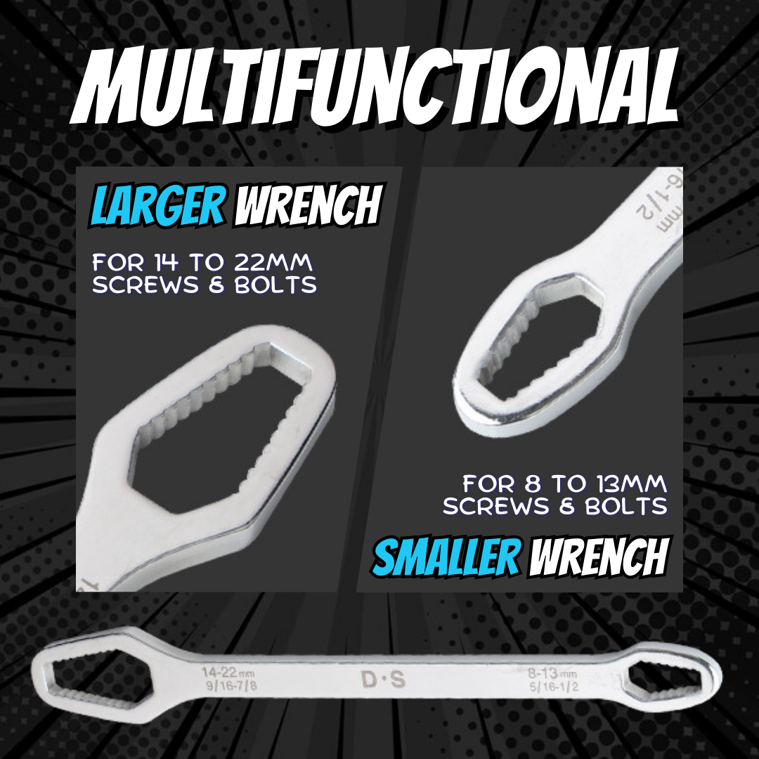 Double-Ended Multifunctional Universal Wrench