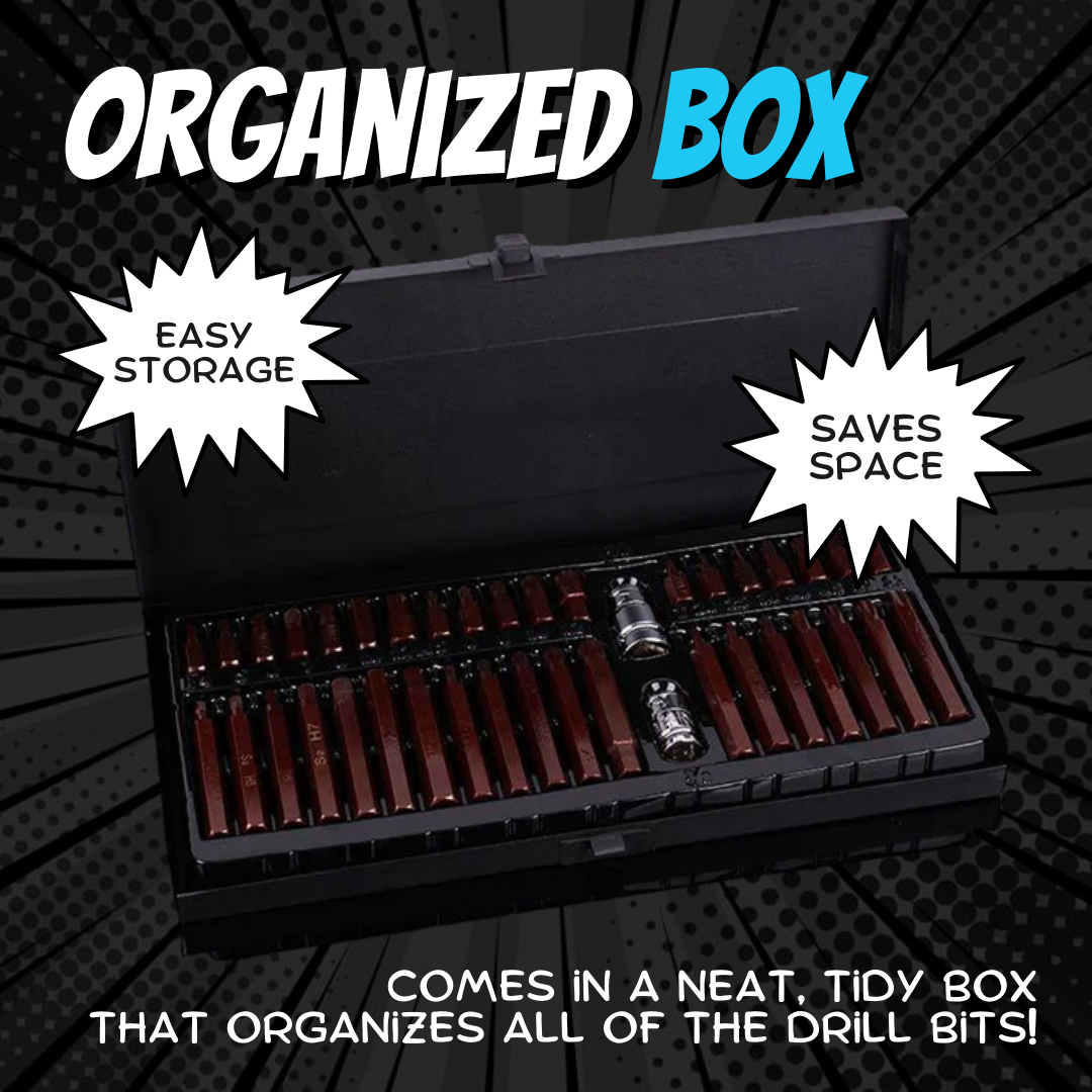 40-Pieces Hex Head Wrench Drill Bit Set