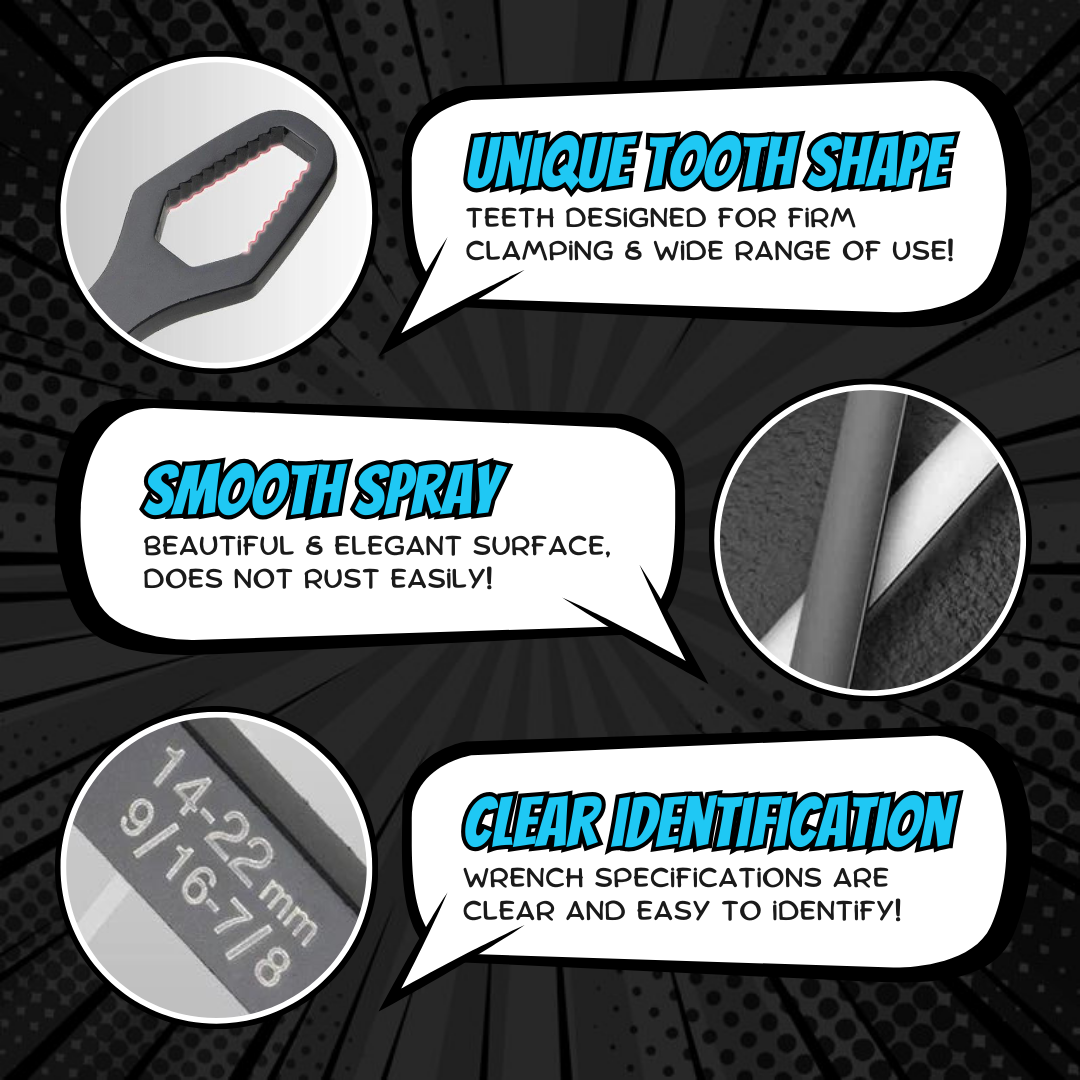 Double-Ended Multifunctional Universal Wrench