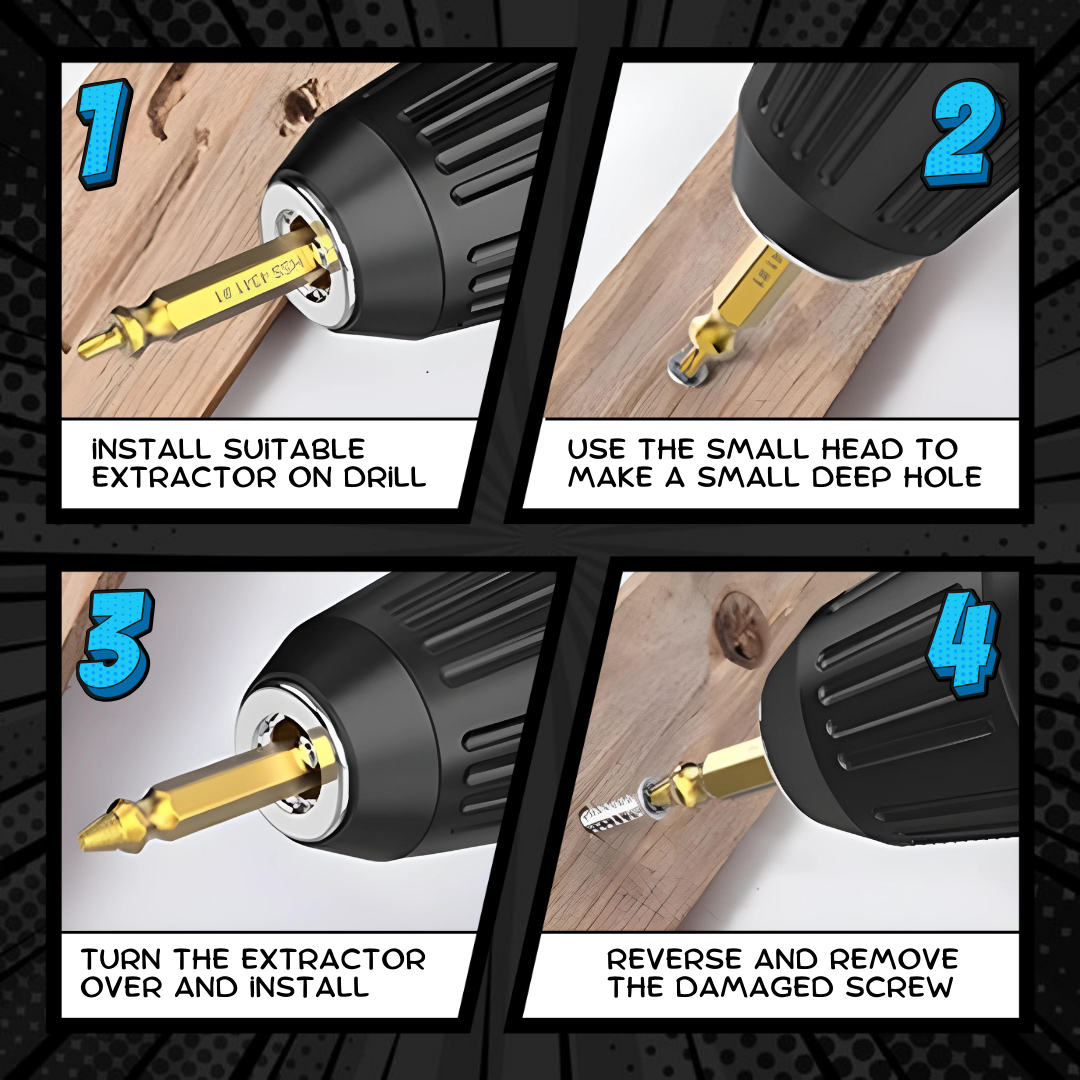 Broken Screw Extractor Set