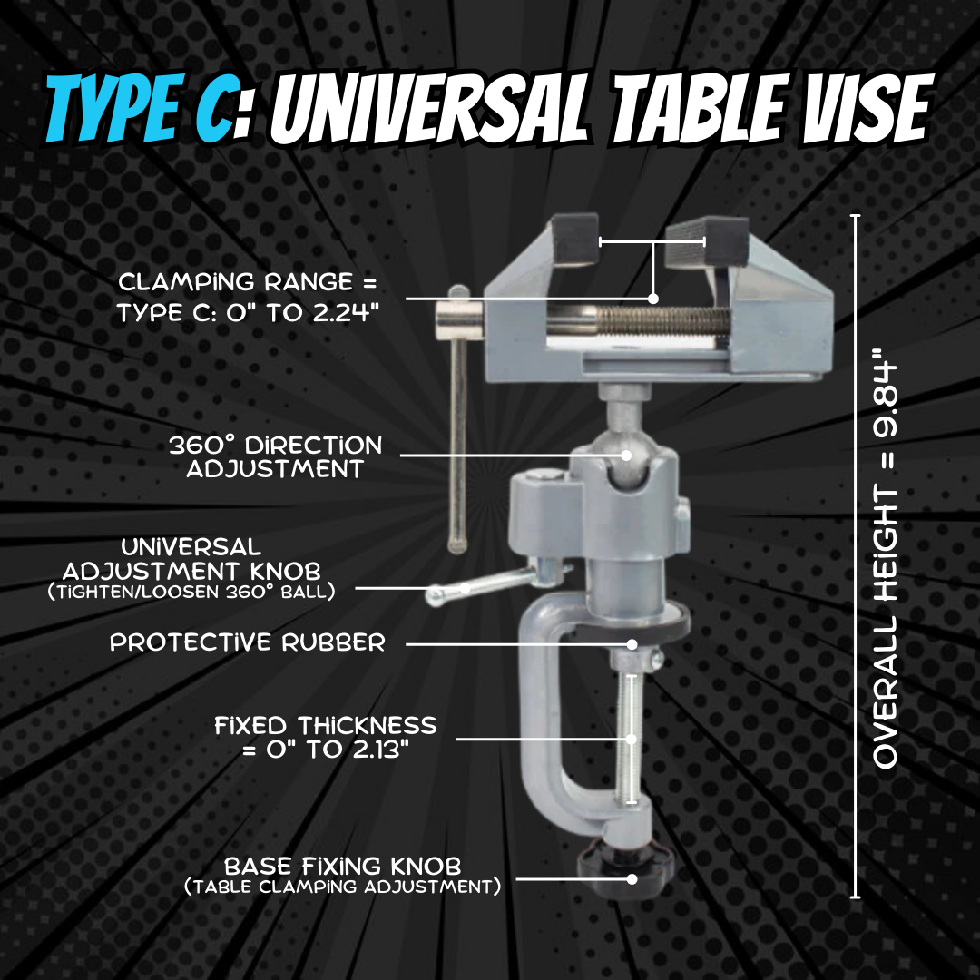 360 Degree Bench Clamp Vise