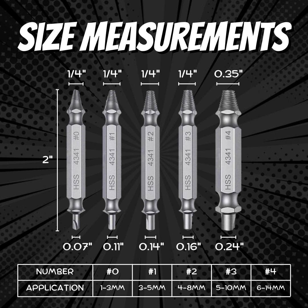 Damaged Screw Extractor Set